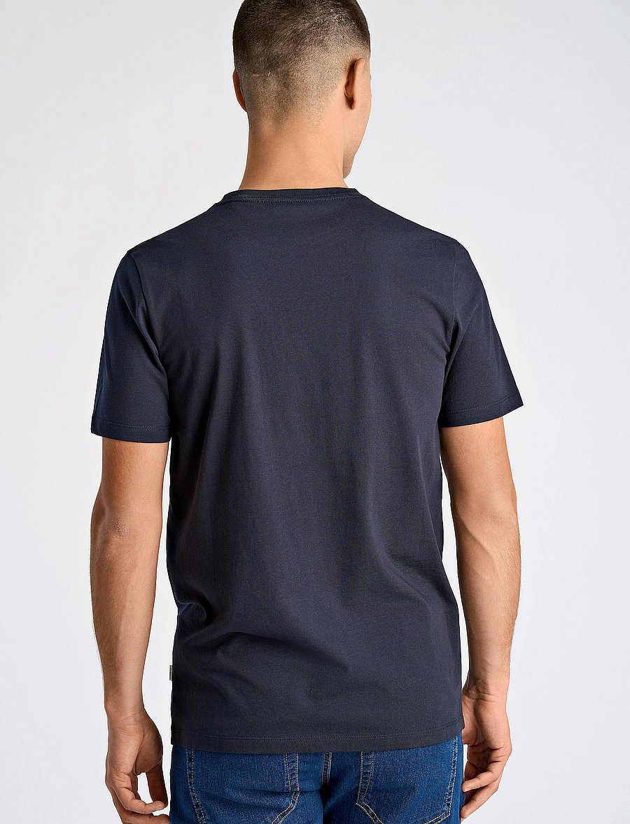 Lindbergh - Copenhagen print tee S/S - kortärmade t-shirts - navy - 3