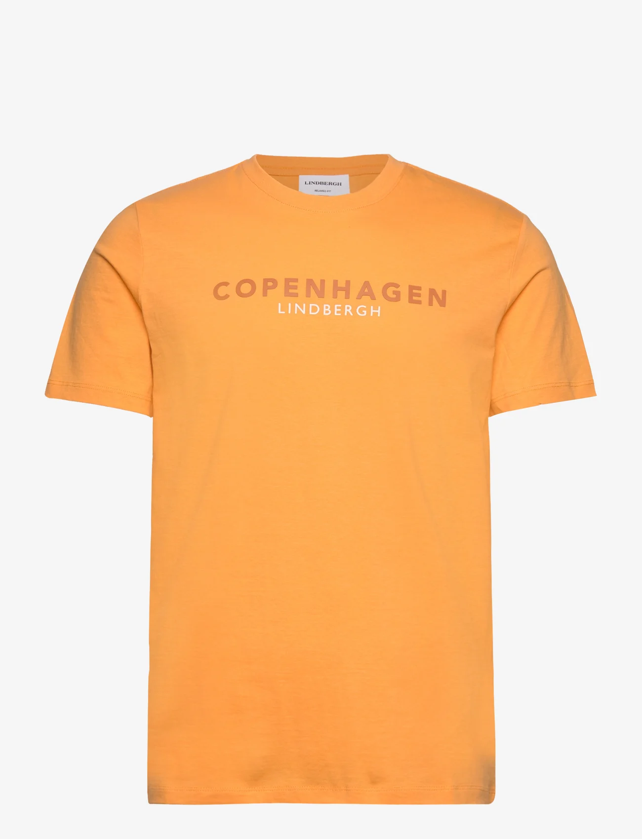 Lindbergh - Copenhagen print tee S/S - lägsta priserna - pastel orange - 0