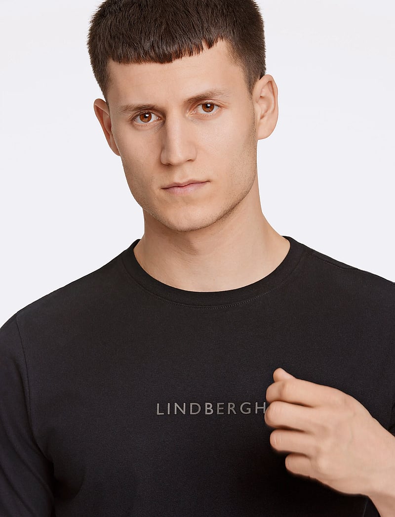 Lindbergh - Lindbergh print tee S/S - kurzärmelig - black 424 - 5