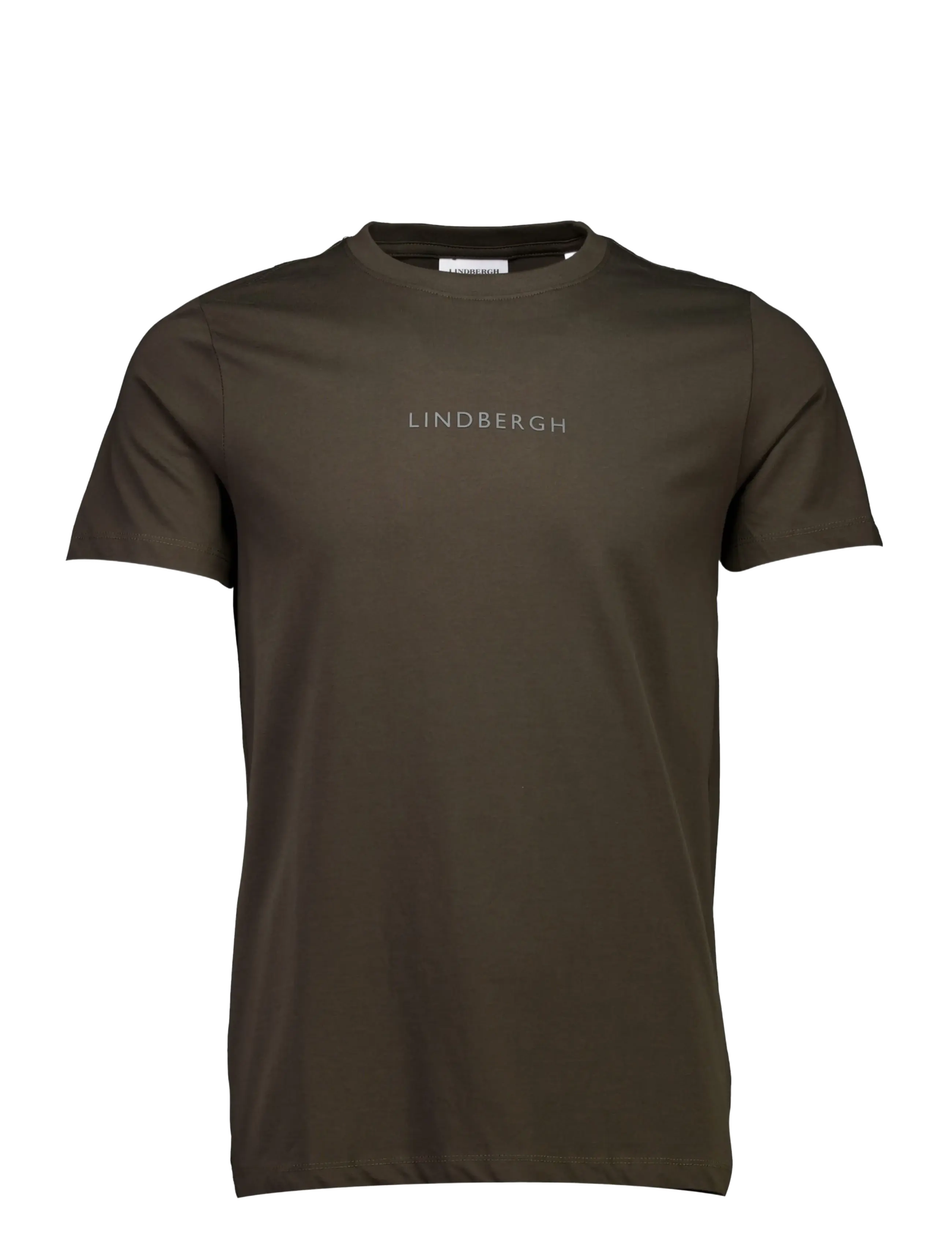 Lindbergh - Lindbergh print tee S/S - kortärmade t-shirts - black olive - 1