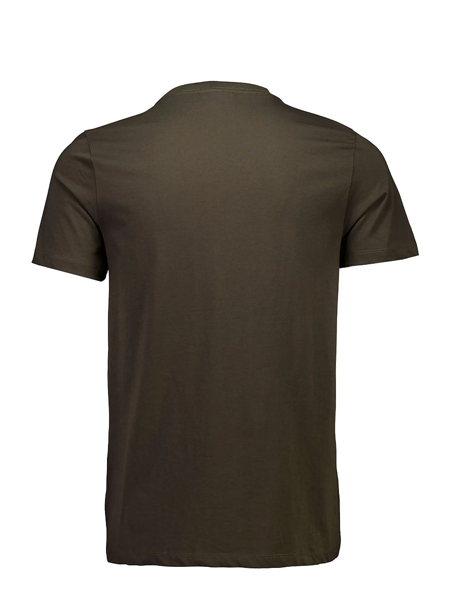 Lindbergh - Lindbergh print tee S/S - kortärmade t-shirts - black olive - 2
