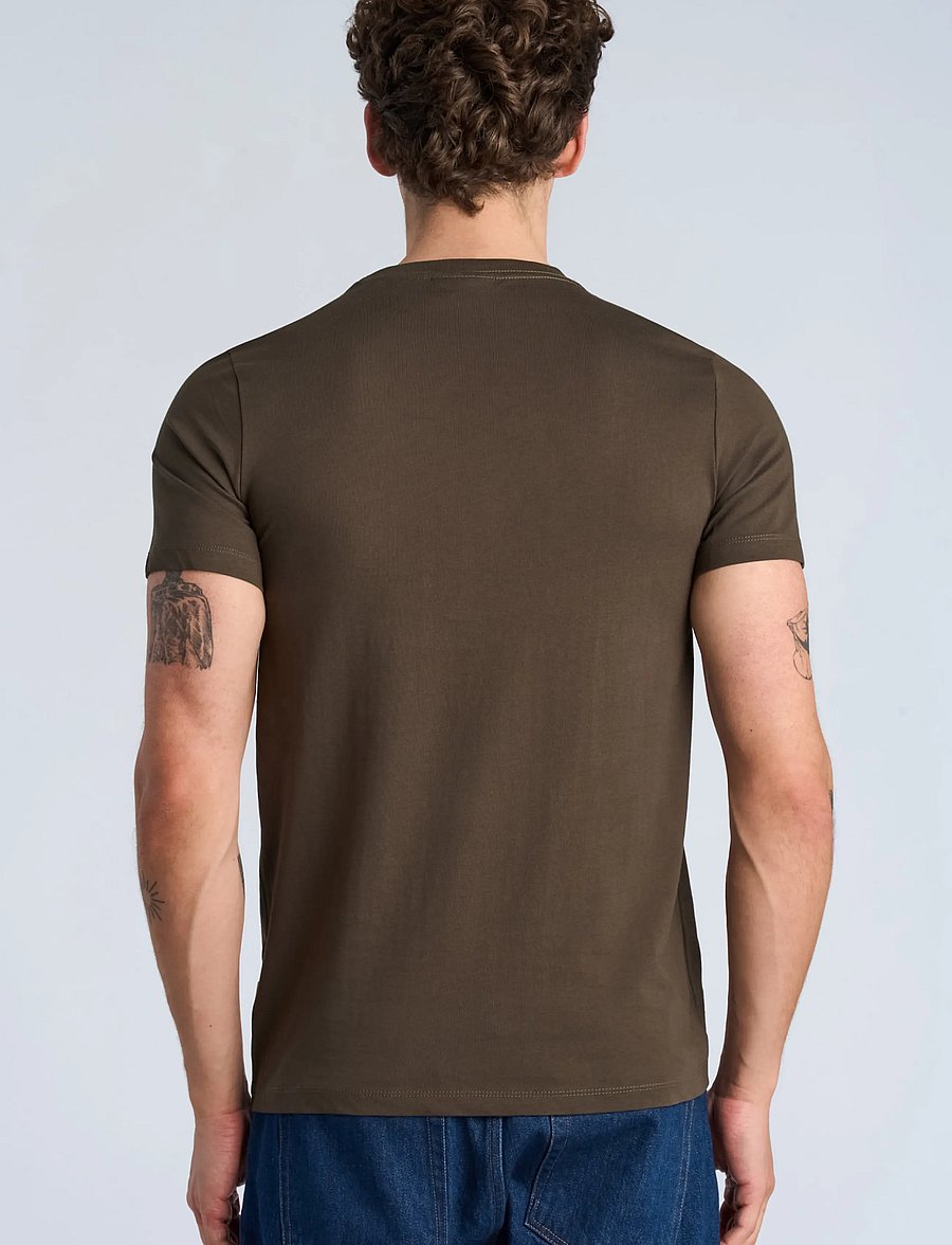 Lindbergh - Lindbergh print tee S/S - kortärmade t-shirts - black olive - 4