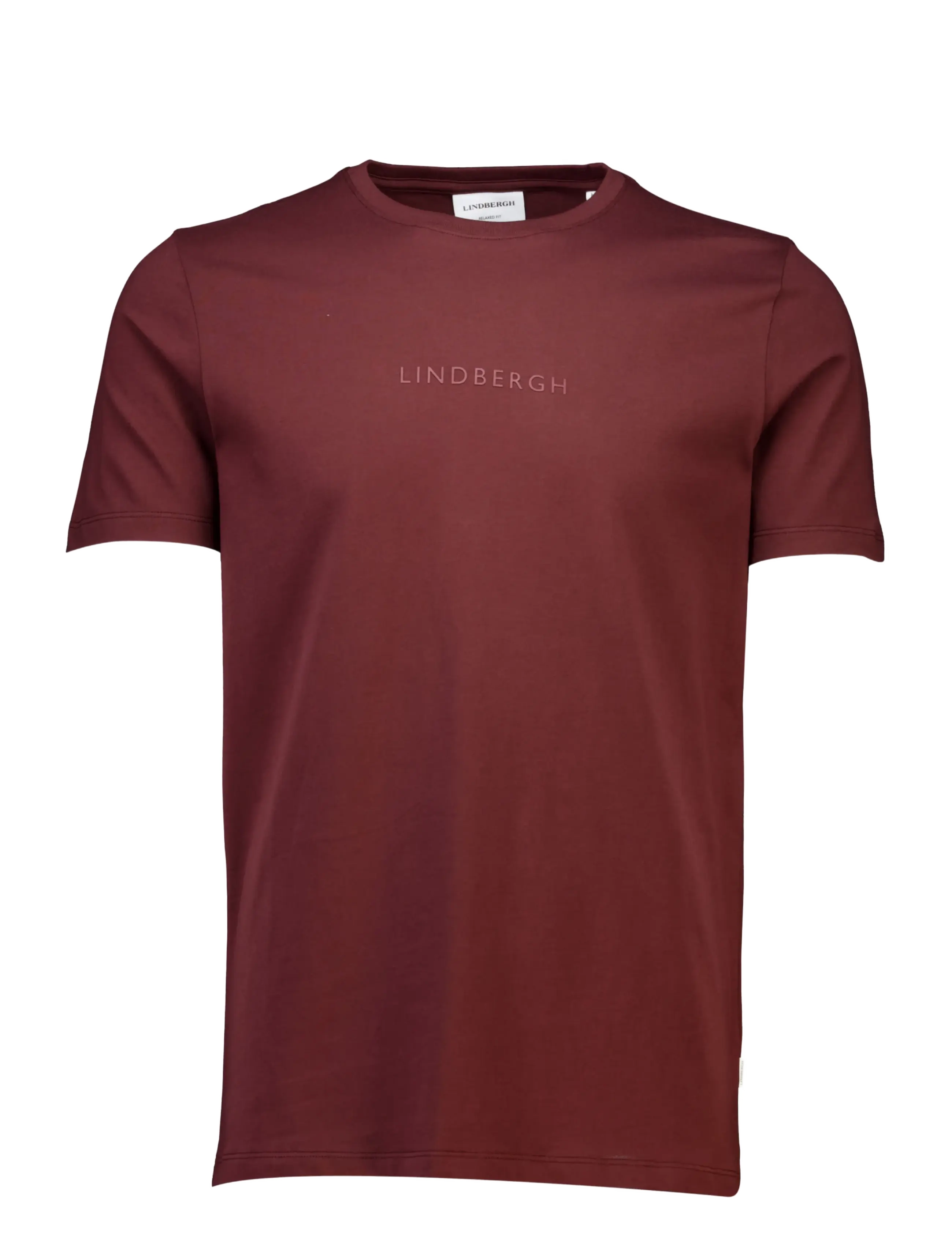 Lindbergh - Lindbergh print tee S/S - kurzärmelige t-shirts - burgundy - 1
