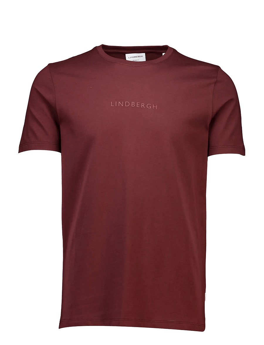 Lindbergh - Lindbergh print tee S/S - kortærmede t-shirts - burgundy - 1