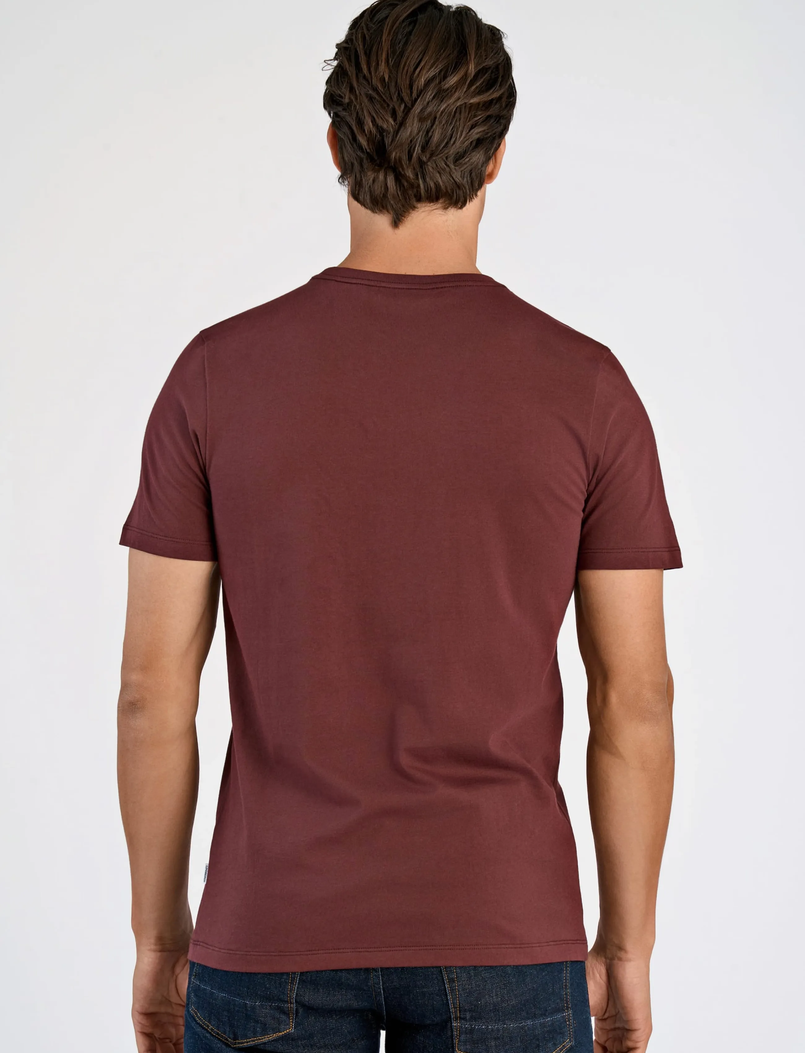 Lindbergh - Lindbergh print tee S/S - kurzärmelige t-shirts - burgundy - 4