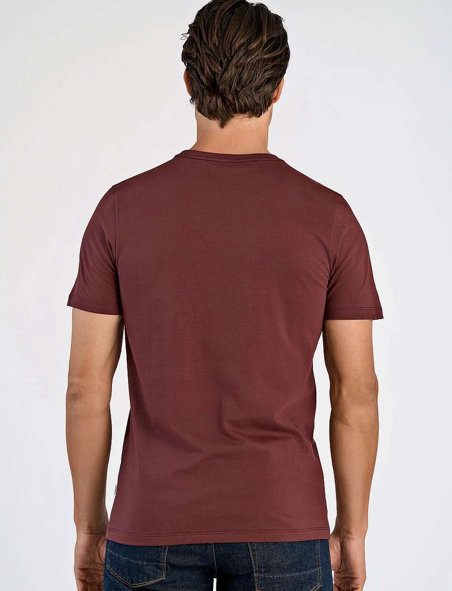 Lindbergh - Lindbergh print tee S/S - kortærmede t-shirts - burgundy - 4