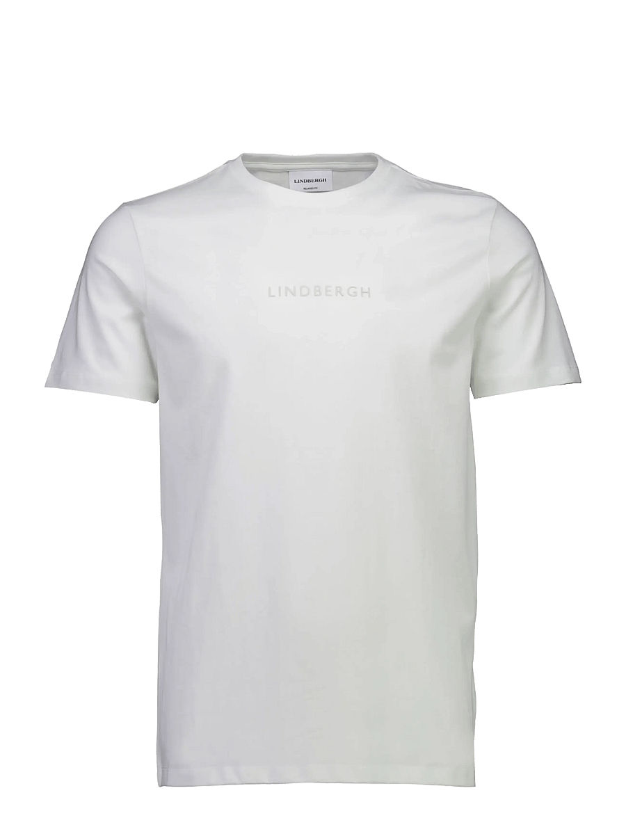 Lindbergh - Lindbergh print tee S/S - kortärmade t-shirts - chalk white - 1