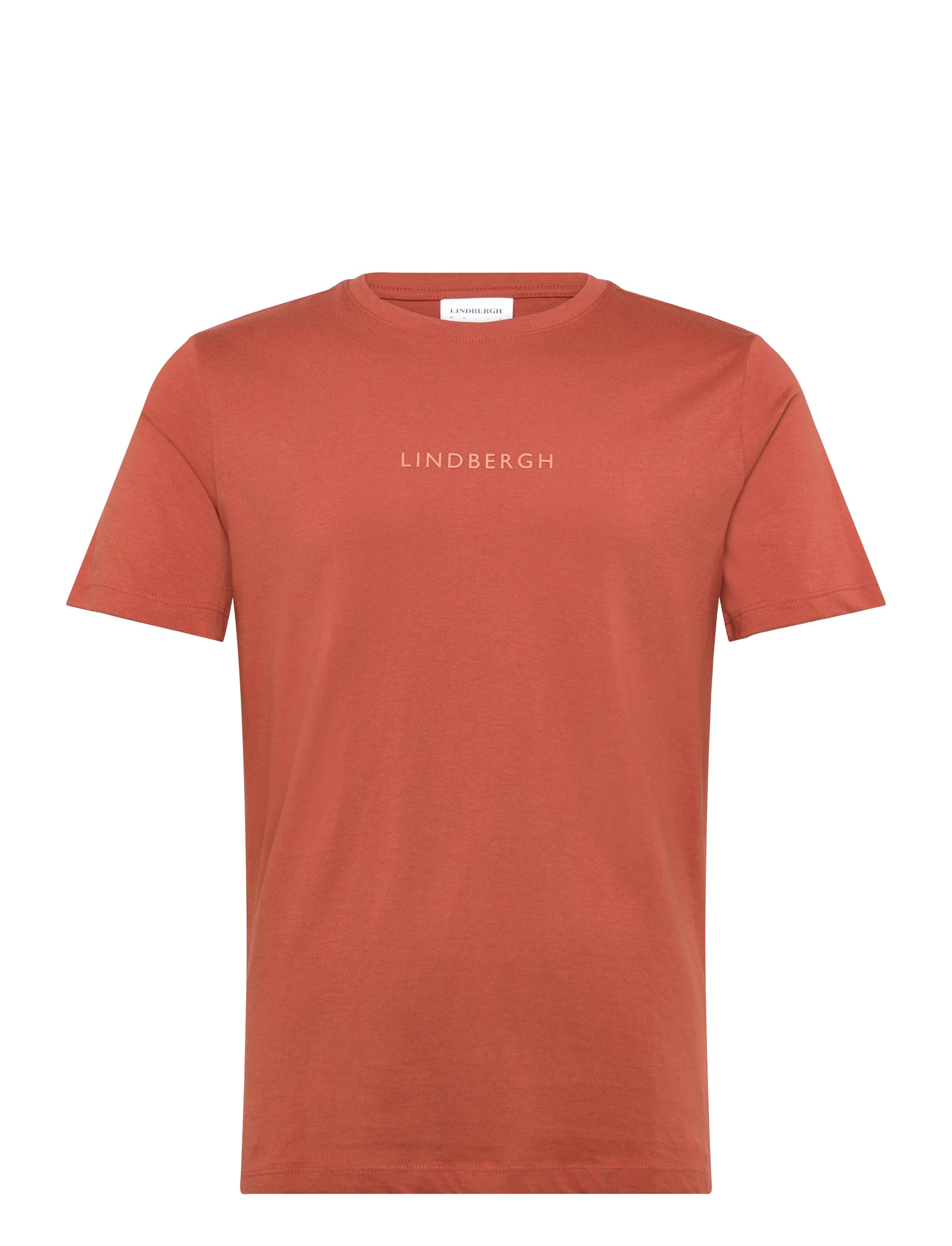 Lindbergh Lindbergh print tee S/S - T-shirts - CLAY / coral