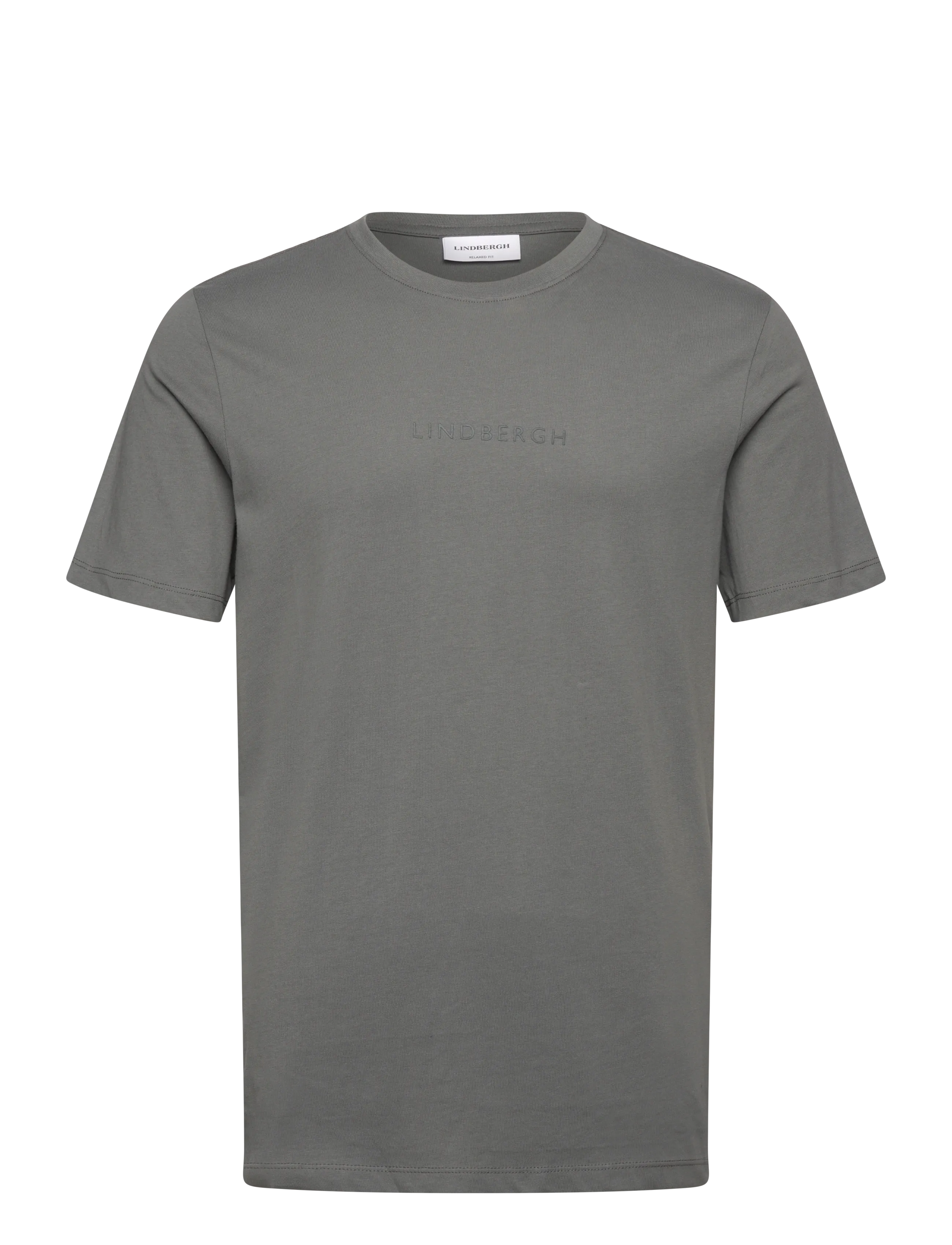 Lindbergh Lindbergh print tee S/S - T-Shirts - DK GREY / grey