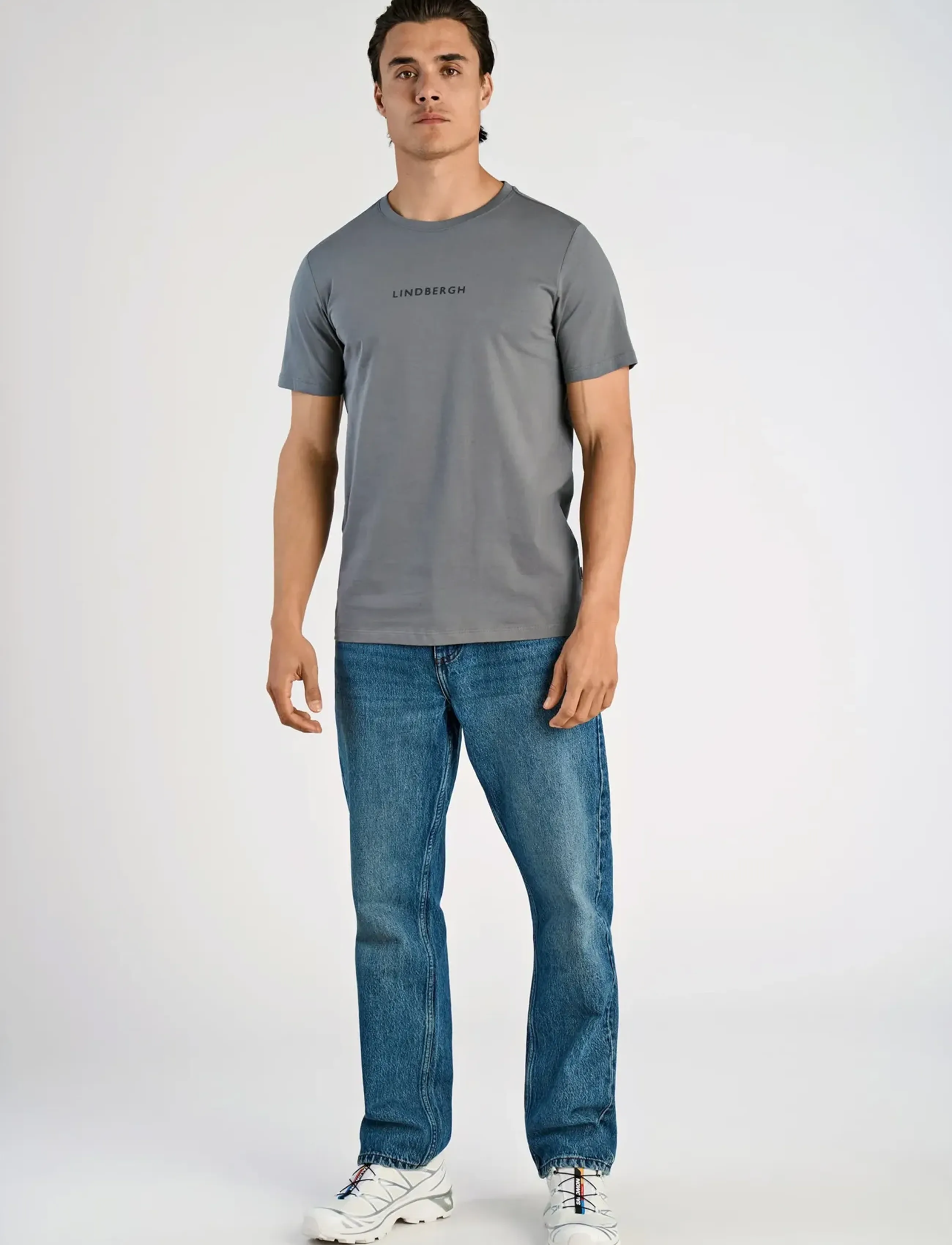Lindbergh - Lindbergh print tee S/S - lyhythihaiset - dk grey - 0