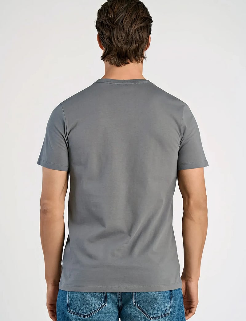 Lindbergh - Lindbergh print tee S/S - kortærmede t-shirts - dk grey - 4