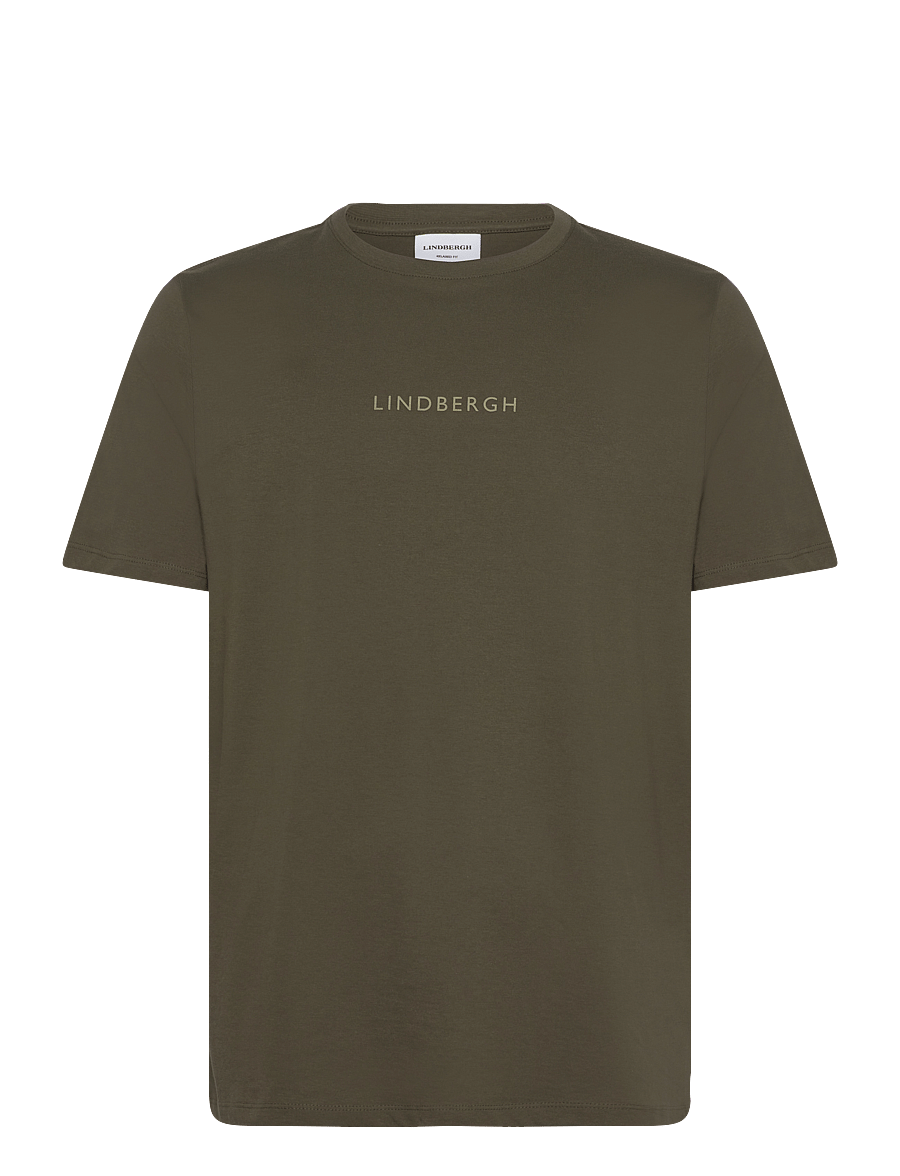Lindbergh - Lindbergh print tee S/S - lühikeste varrukatega t-särgid - dk jungle green - 0