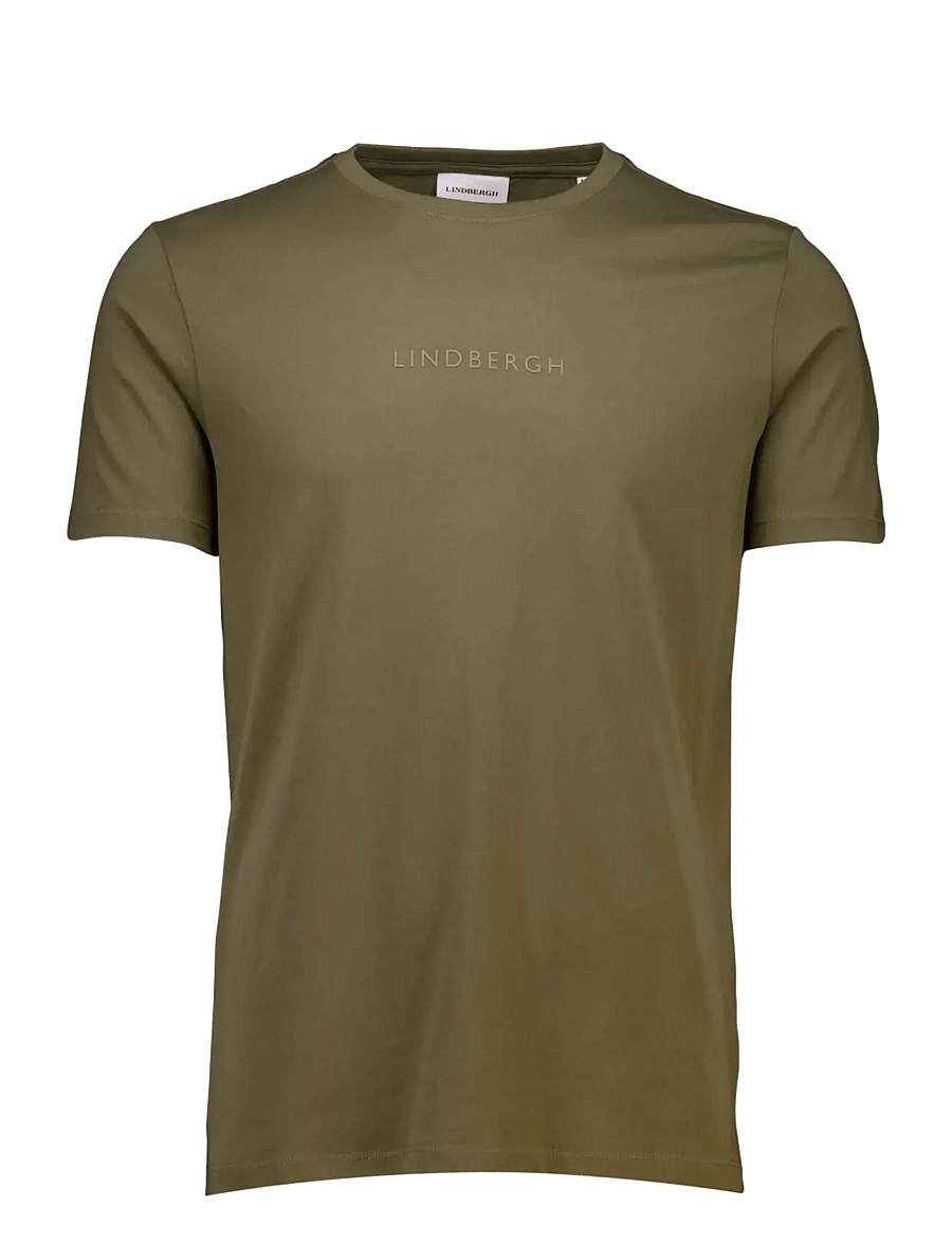 Lindbergh - Lindbergh print tee S/S - lühikeste varrukatega t-särgid - dk olive - 1