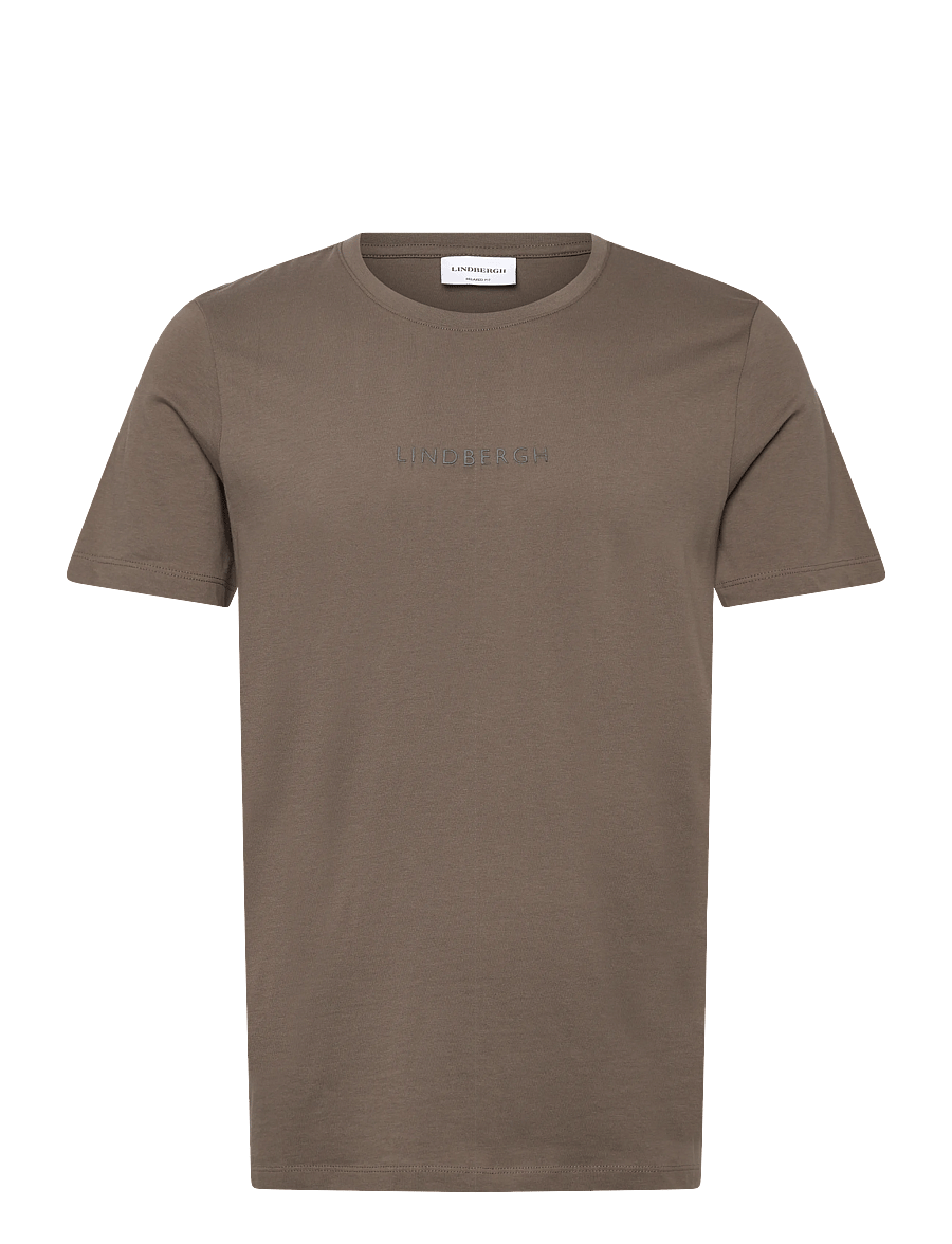 Lindbergh - Lindbergh print tee S/S - lühikeste varrukatega t-särgid - dk stone - 1