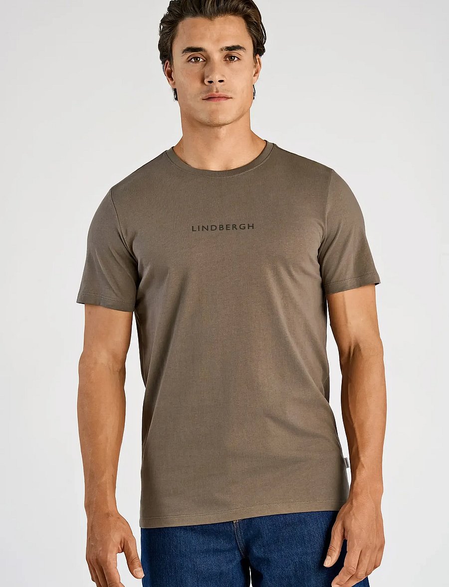 Lindbergh - Lindbergh print tee S/S - lühikeste varrukatega t-särgid - dk stone - 3