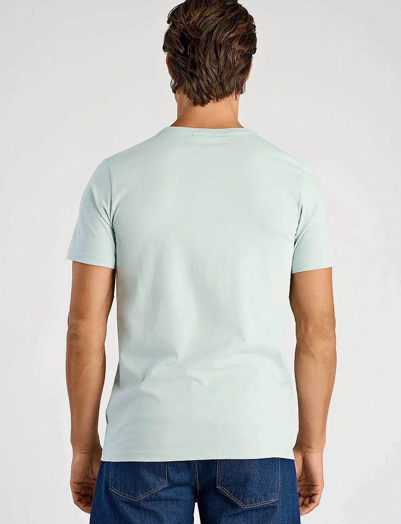 Lindbergh - Lindbergh print tee S/S - lühikeste varrukatega t-särgid - dusty aqua - 4