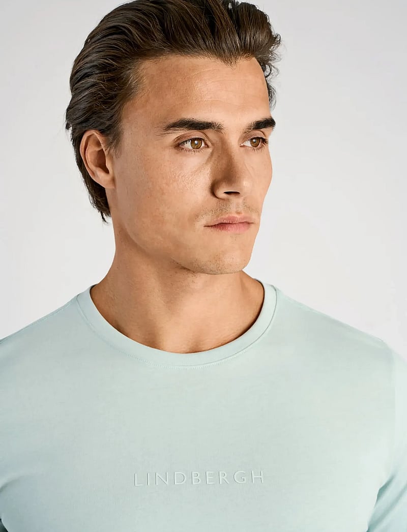Lindbergh - Lindbergh print tee S/S - lühikeste varrukatega t-särgid - dusty aqua - 5