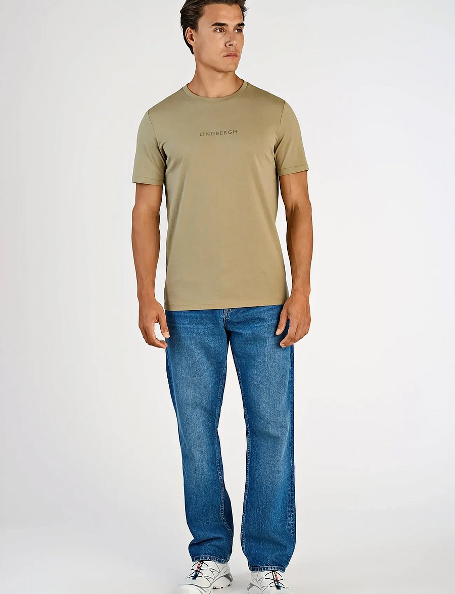 Lindbergh - Lindbergh print tee S/S - lühikeste varrukatega t-särgid - dusty green - 3