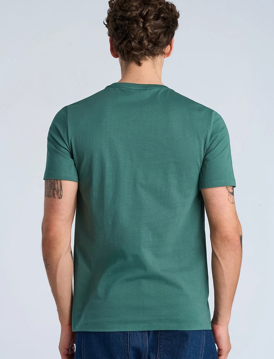 Lindbergh - Lindbergh print tee S/S - kortärmade t-shirts - green ink - 4