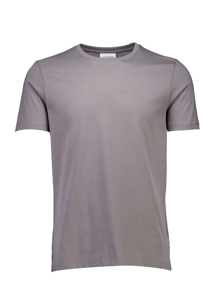 Lindbergh - Lindbergh print tee S/S - kortærmede t-shirts - grey dusk - 1