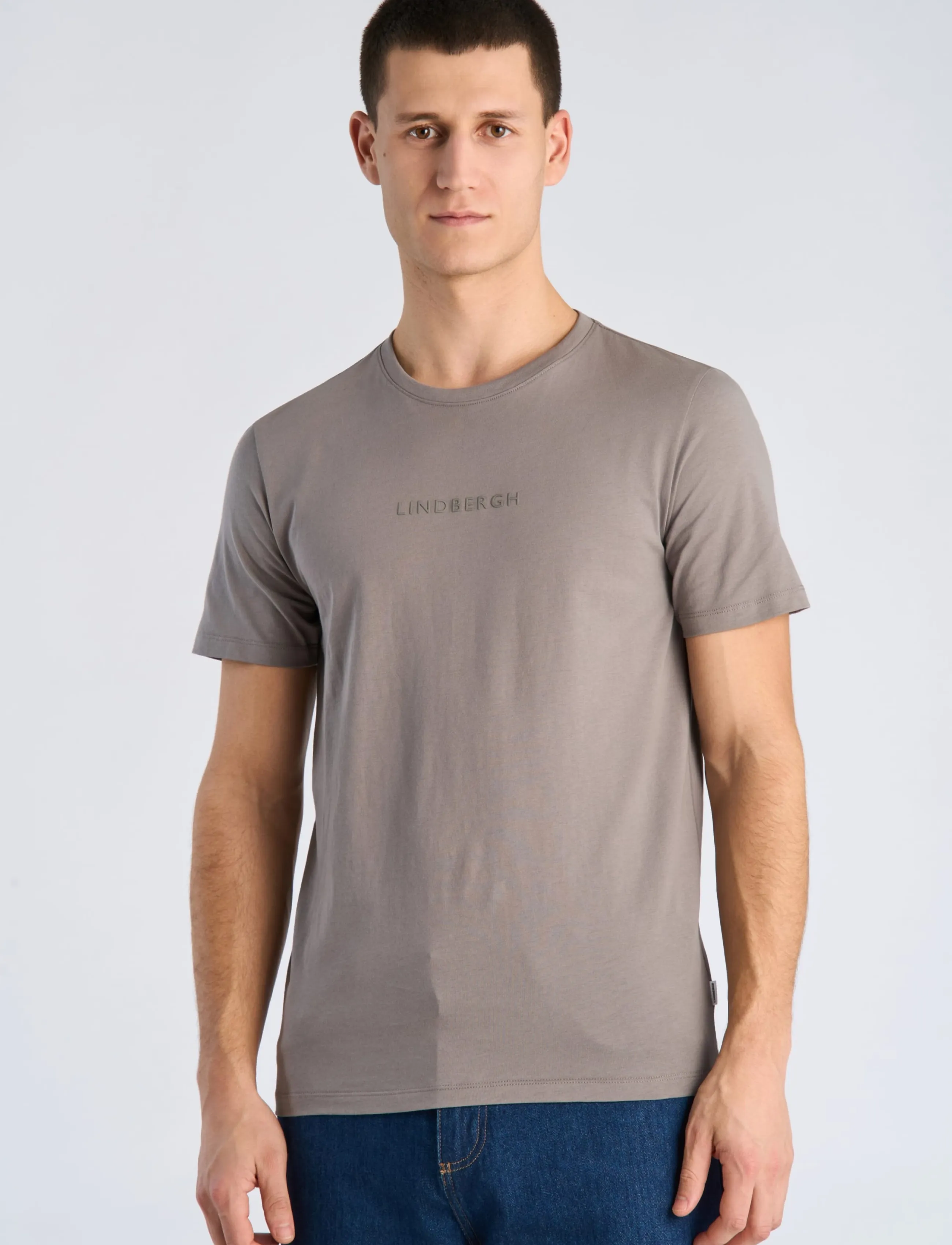 Lindbergh - Lindbergh print tee S/S - kurzärmelige t-shirts - grey dusk - 3