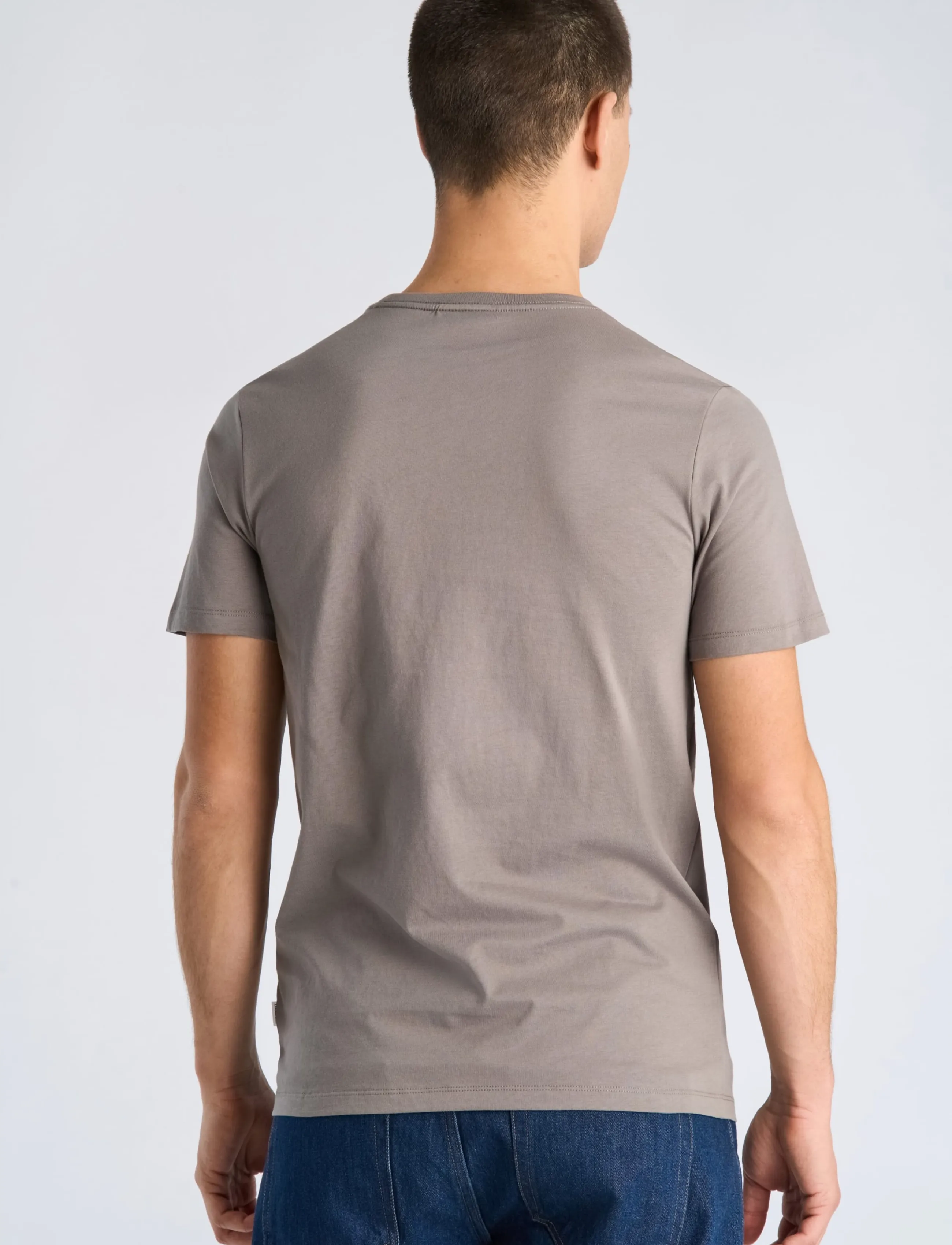 Lindbergh - Lindbergh print tee S/S - kurzärmelige t-shirts - grey dusk - 4