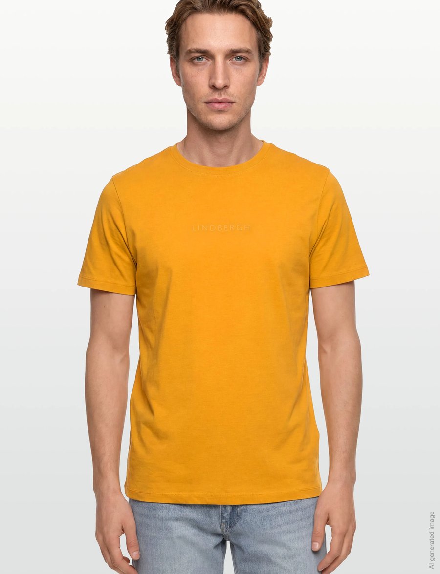Lindbergh - Lindbergh print tee S/S - t-shirts à manches courtes - honey - 3