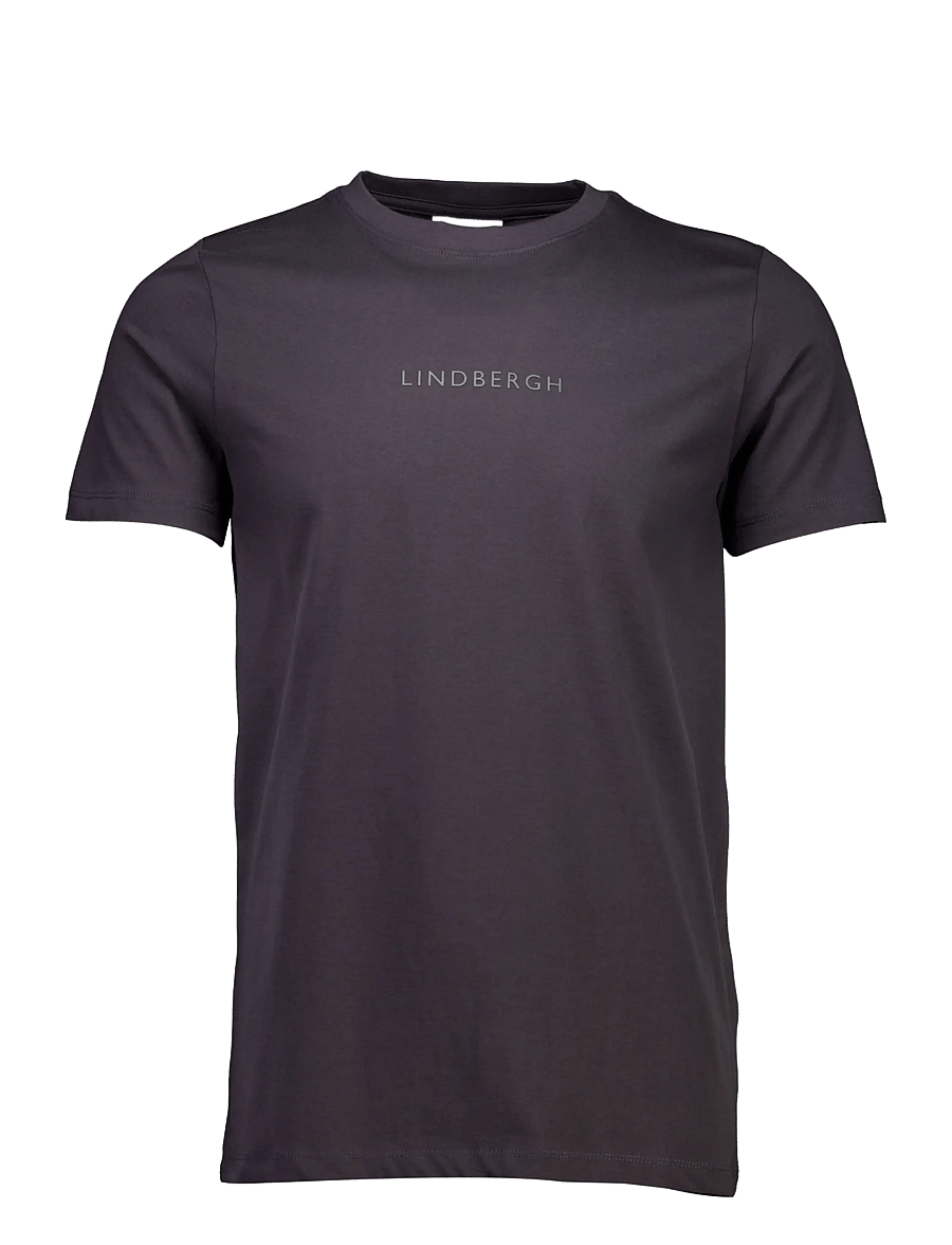 Lindbergh - Lindbergh print tee S/S - kortärmade t-shirts - ink grey - 1