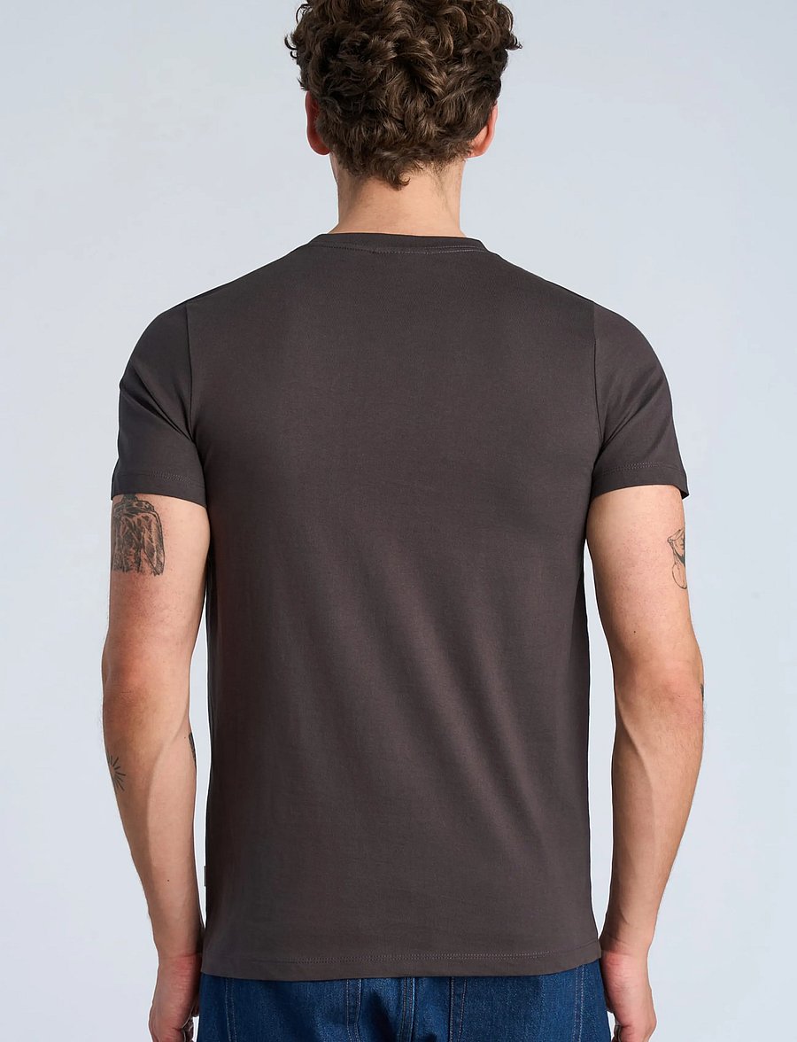 Lindbergh - Lindbergh print tee S/S - kortärmade t-shirts - ink grey - 4
