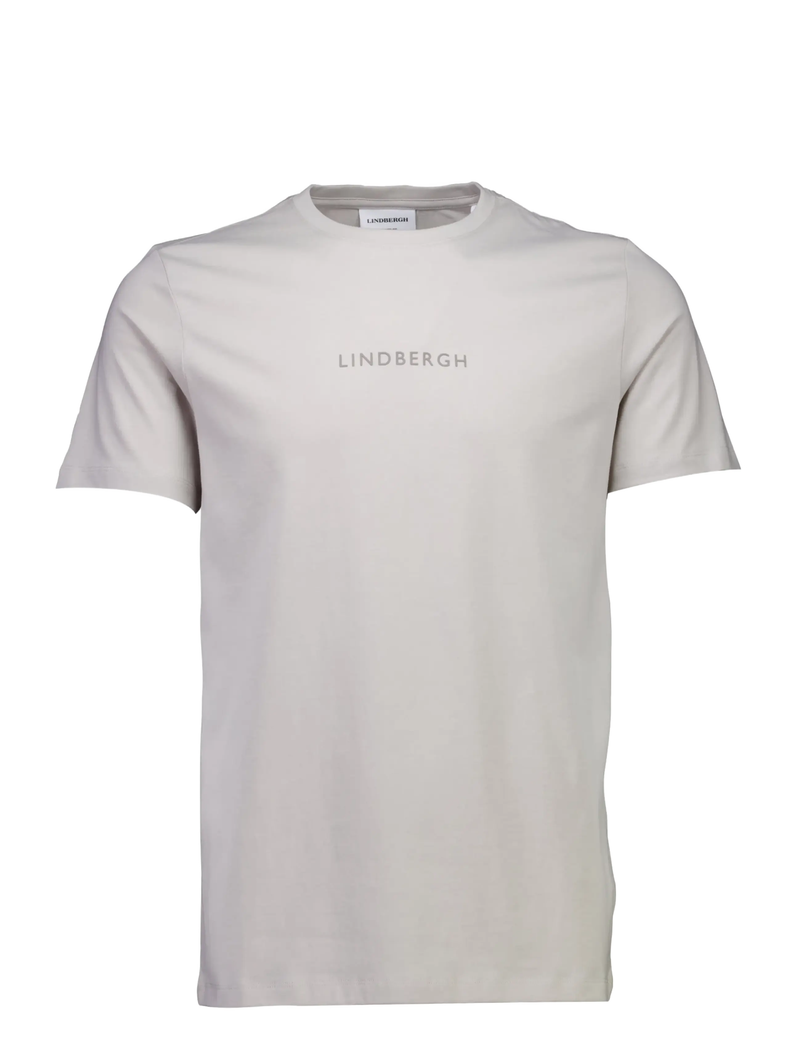 Lindbergh - Lindbergh print tee S/S - kortärmade t-shirts - lt grey - 1