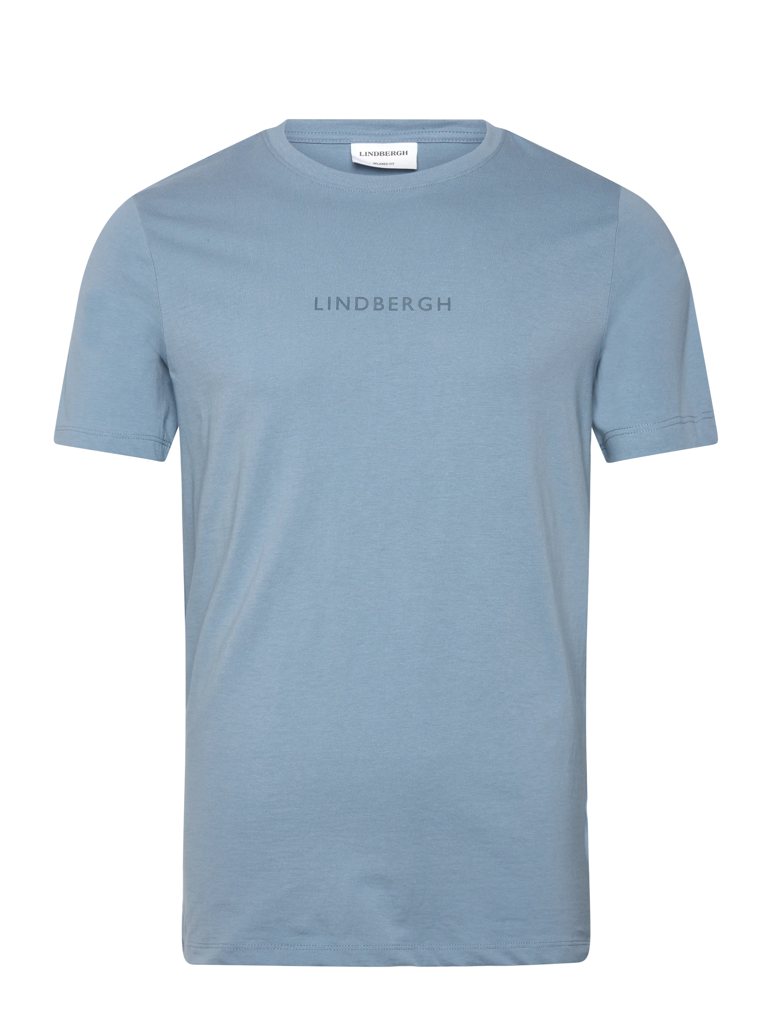 Lindbergh Lindbergh print tee S/S - Kurzärmelig - LT IRON BLUE / blue