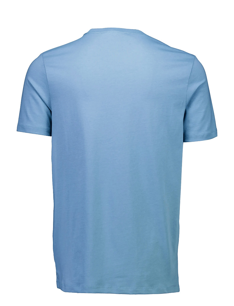 Lindbergh - Lindbergh print tee S/S - kortærmede t-shirts - mid blue - 2