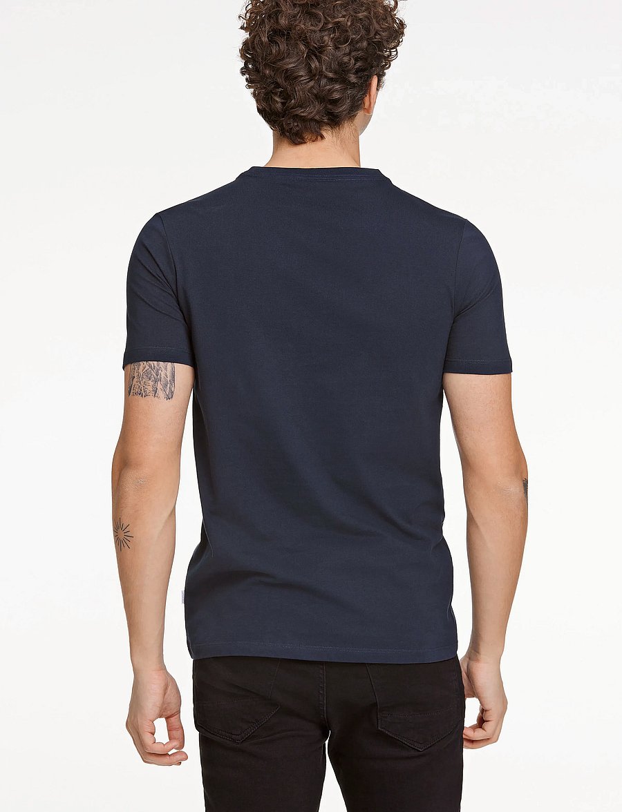 Lindbergh - Lindbergh print tee S/S - lühikeste varrukatega t-särgid - navy 424 - 3