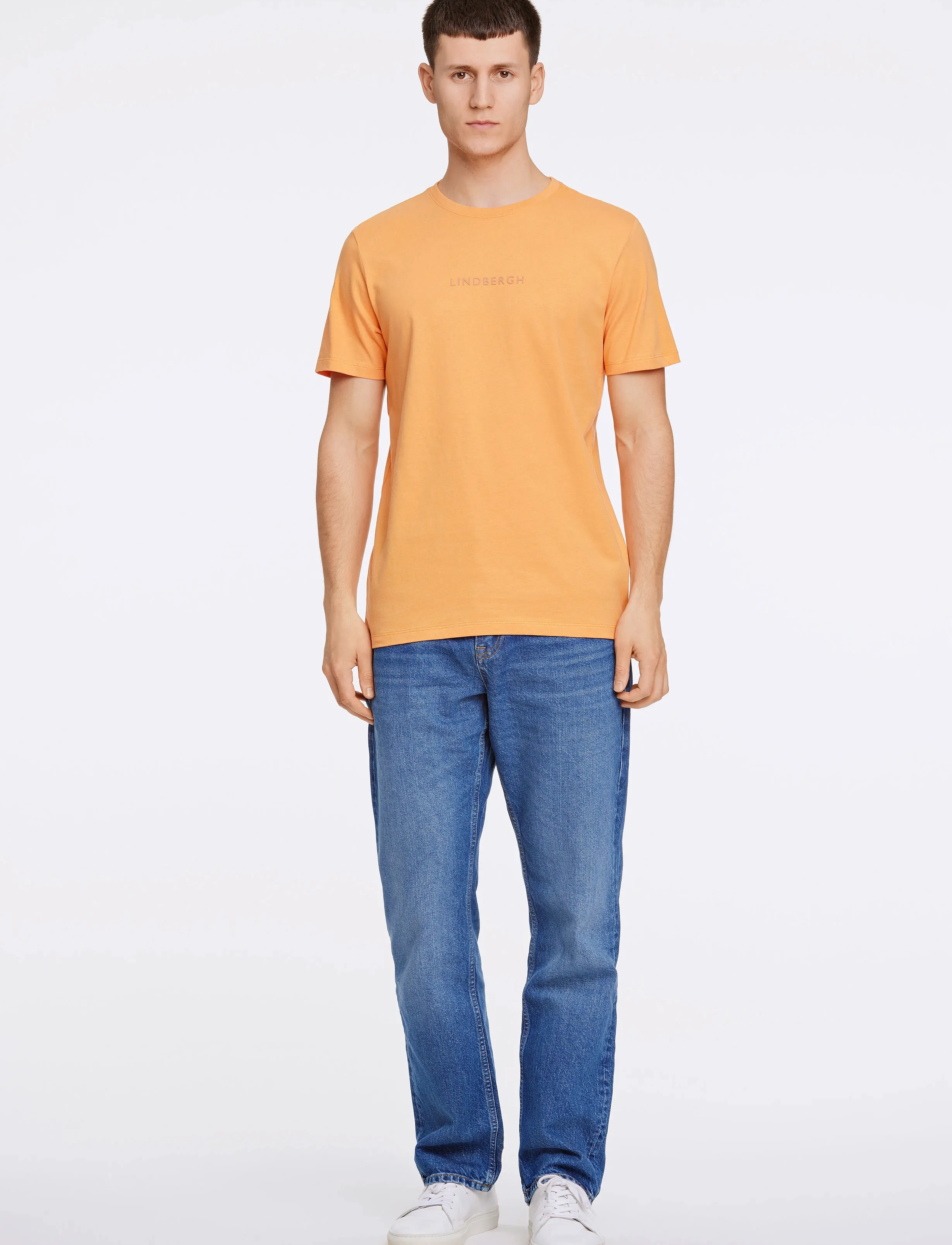 Lindbergh - Lindbergh print tee S/S - t-shirts à manches courtes - peachy - 4
