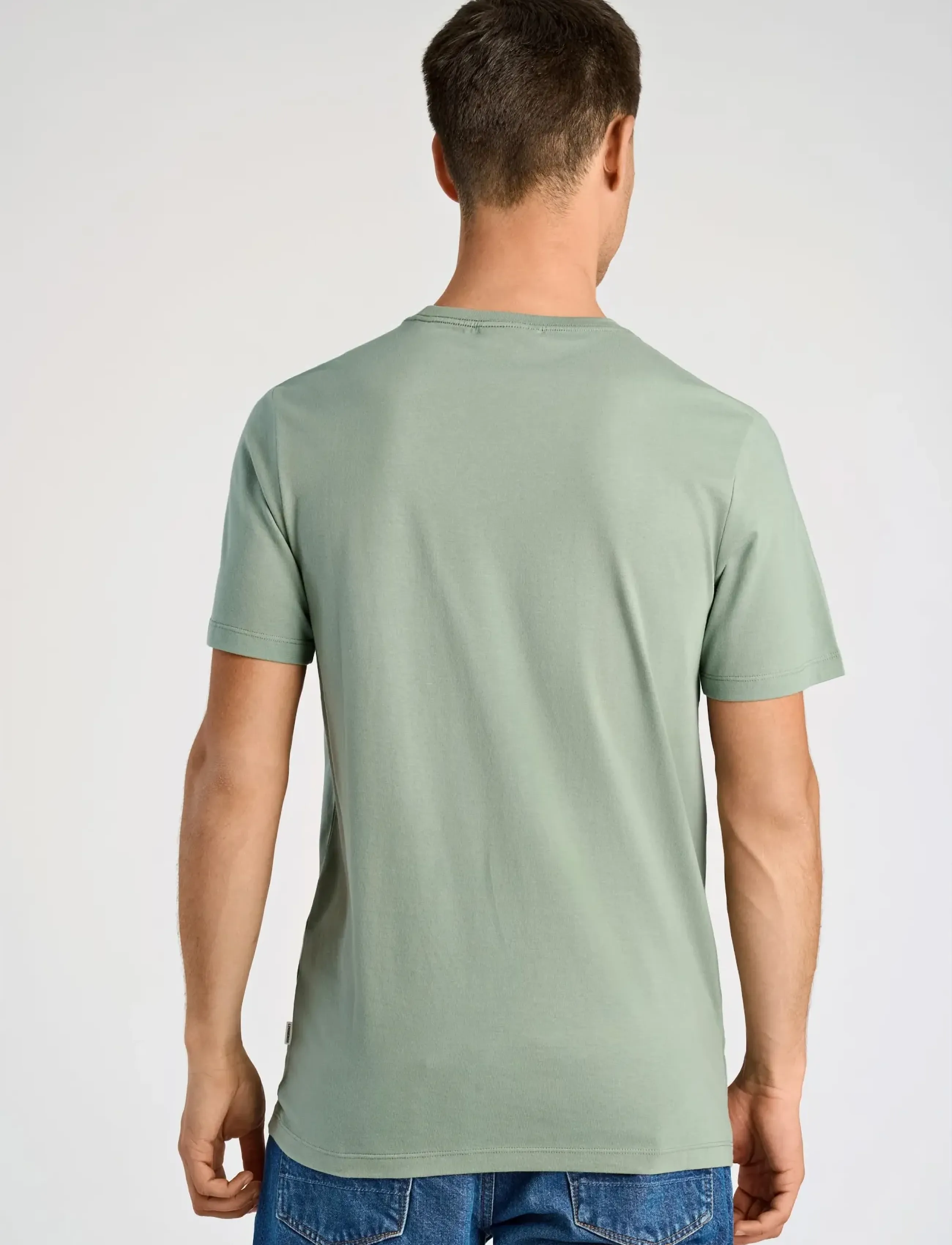 Lindbergh - Lindbergh print tee S/S - kurzärmelig - sage green - 4
