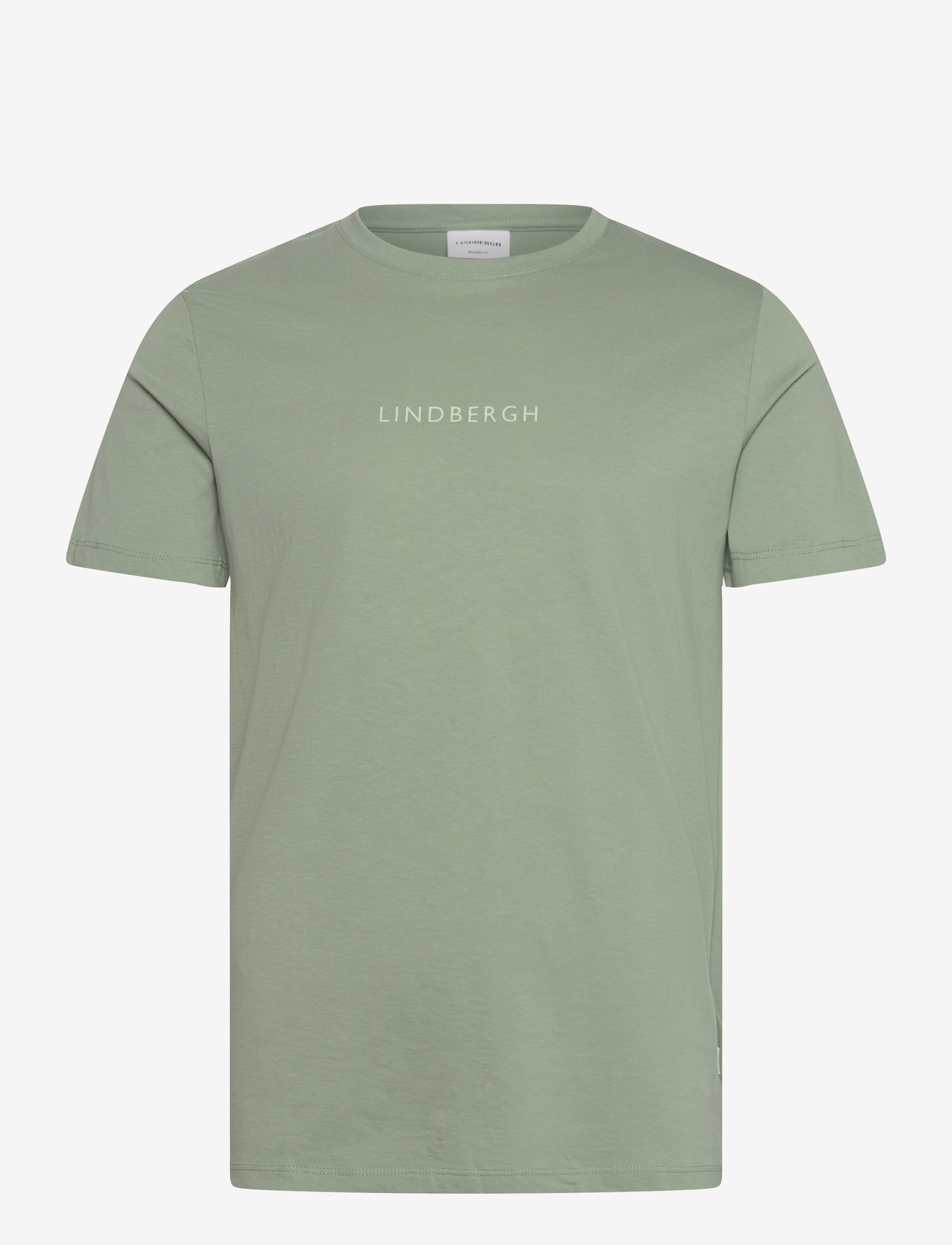 Lindbergh - Lindbergh print tee S/S - kortærmede t-shirts - sage green - 1