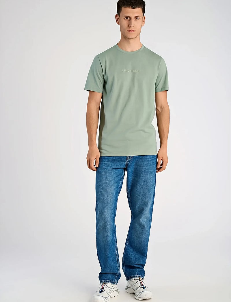 Lindbergh - Lindbergh print tee S/S - lühikeste varrukatega t-särgid - sage green - 0