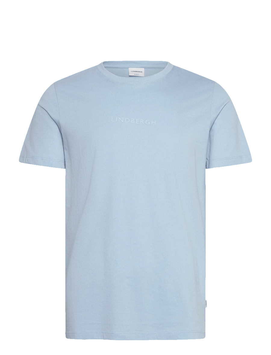 Lindbergh - Lindbergh print tee S/S - lühikeste varrukatega t-särgid - soft blue - 1