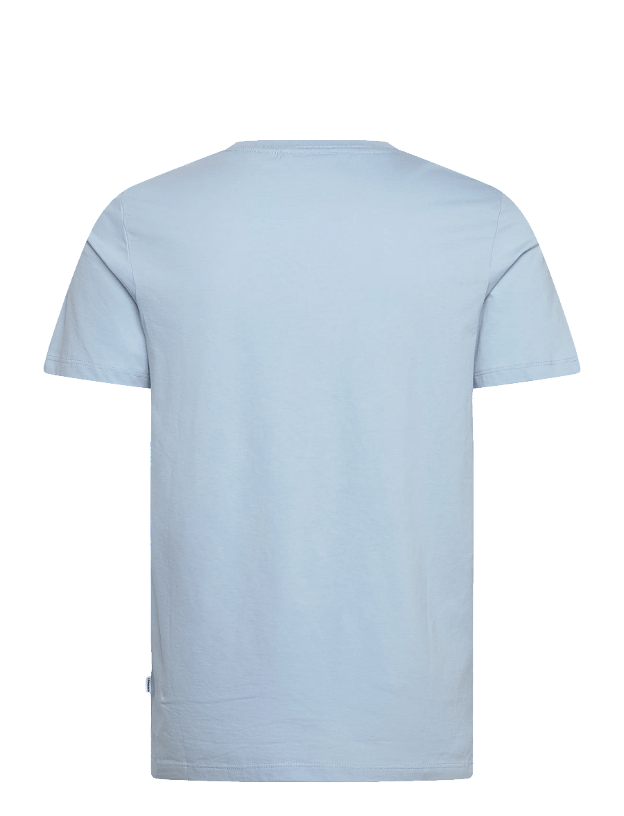 Lindbergh - Lindbergh print tee S/S - kortærmede t-shirts - soft blue - 2