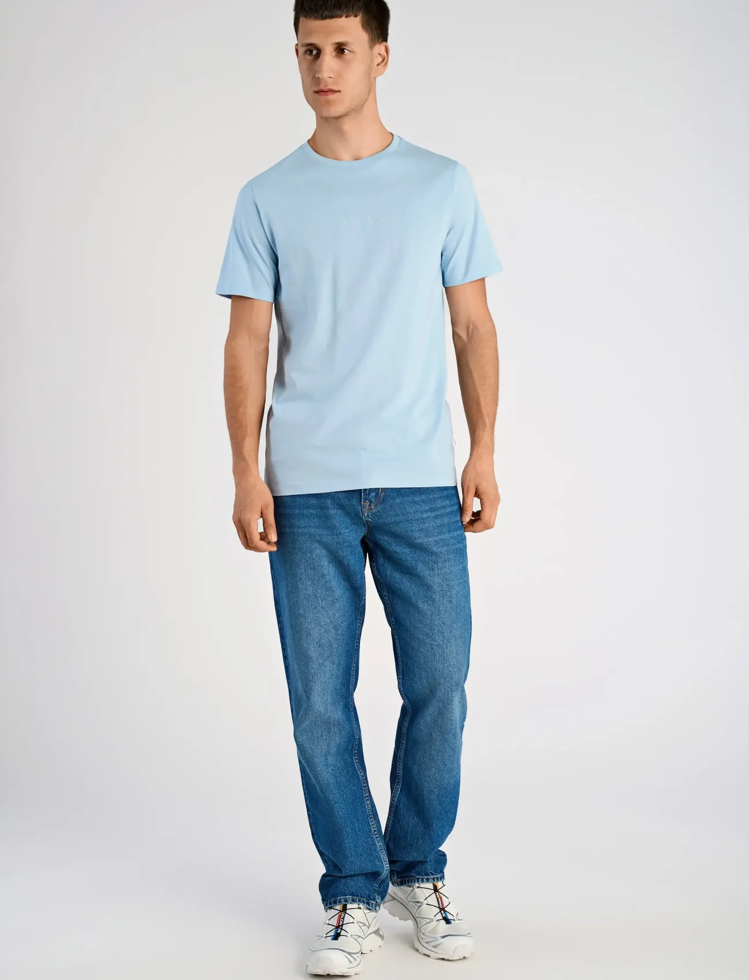 Lindbergh Lindbergh print tee S/S - T-skjorter - SOFT BLUE / blue