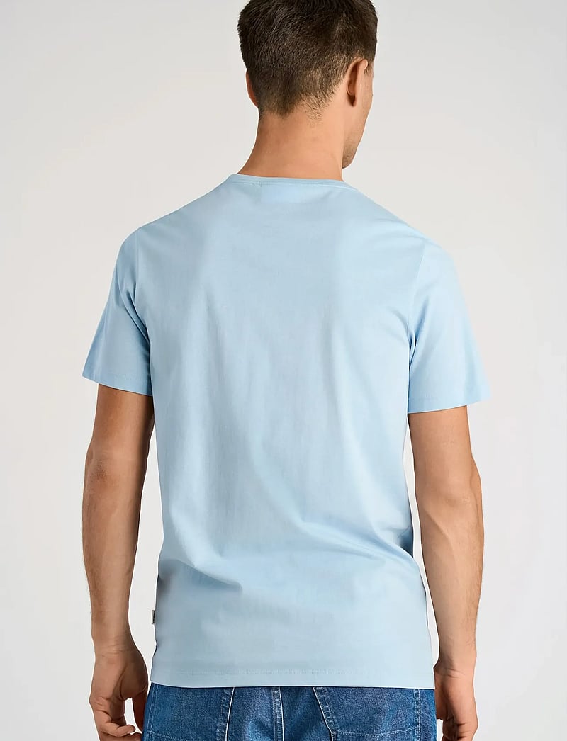 Lindbergh - Lindbergh print tee S/S - lühikeste varrukatega t-särgid - soft blue - 4