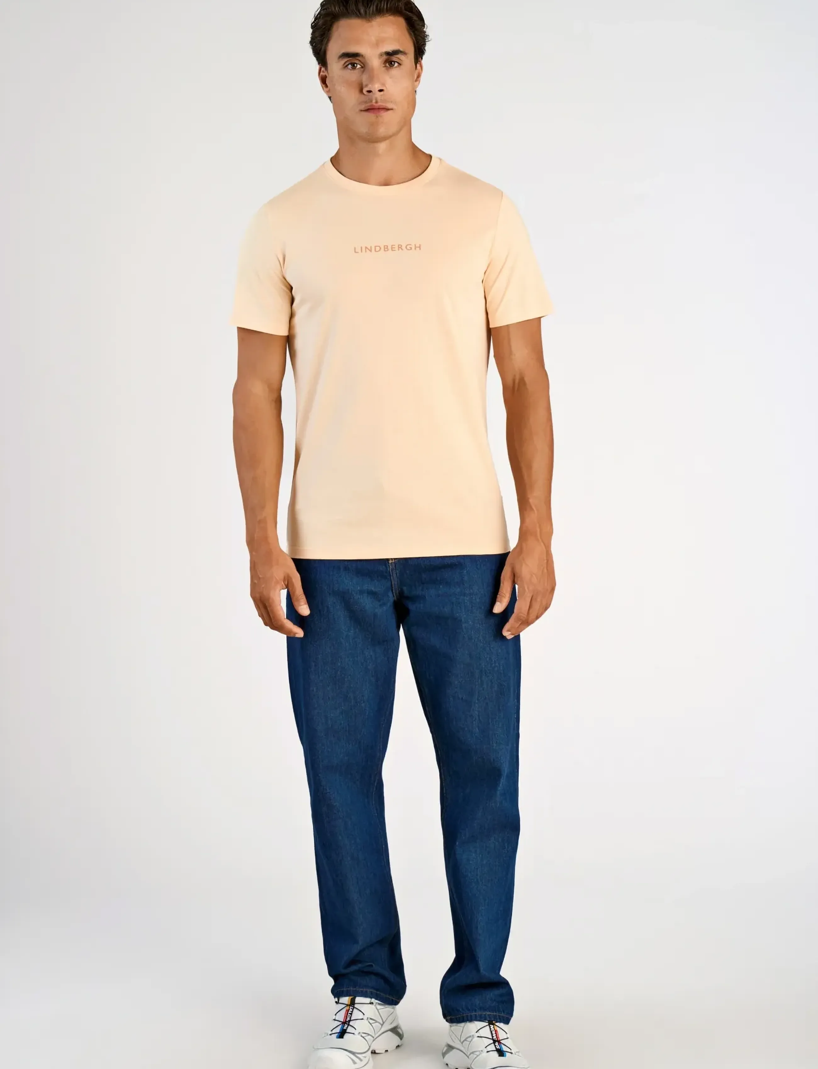 Lindbergh Lindbergh print tee S/S - T-särgid - SOFT CORAL / coral