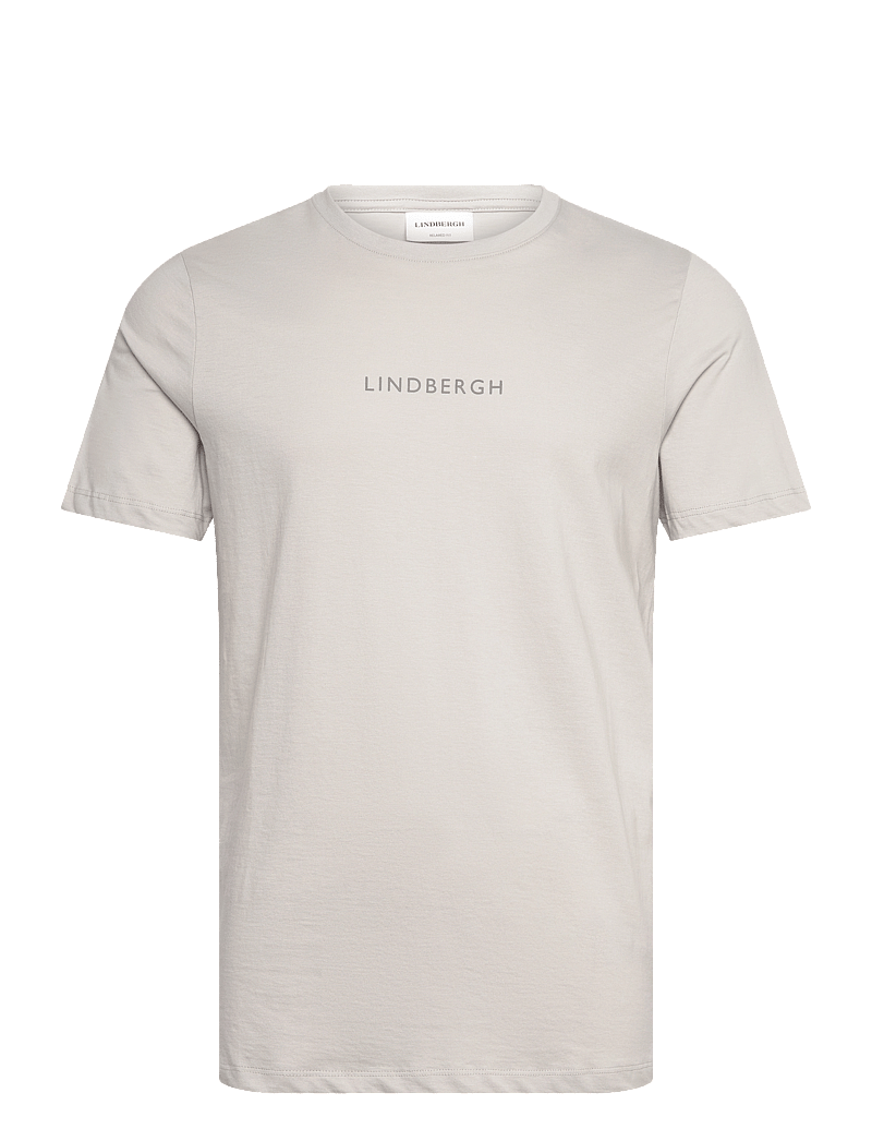 Lindbergh - Lindbergh print tee S/S - lühikeste varrukatega t-särgid - soft grey - 1