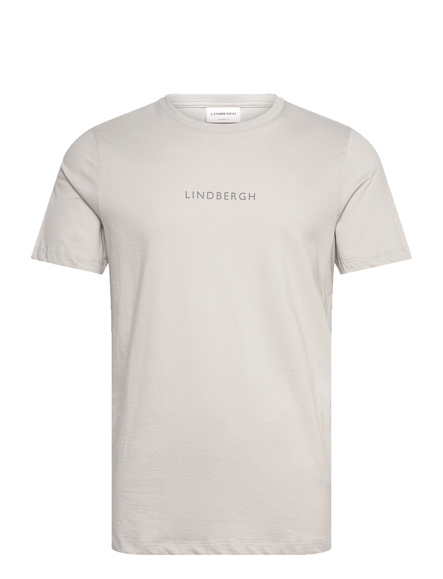 Lindbergh - Lindbergh print tee S/S - lühikeste varrukatega t-särgid - soft grey - 1