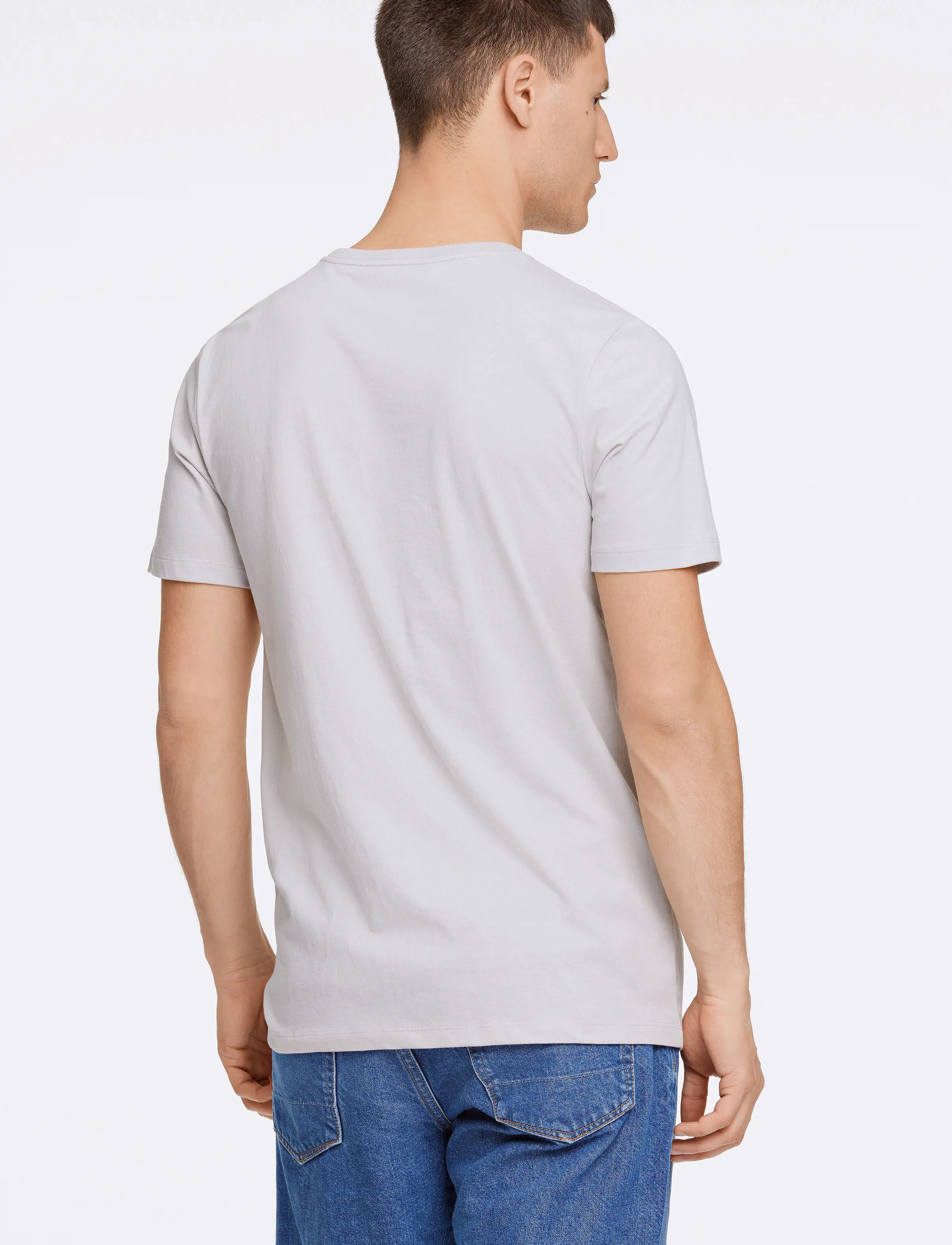 Lindbergh - Lindbergh print tee S/S - short-sleeved t-shirts - soft grey - 3