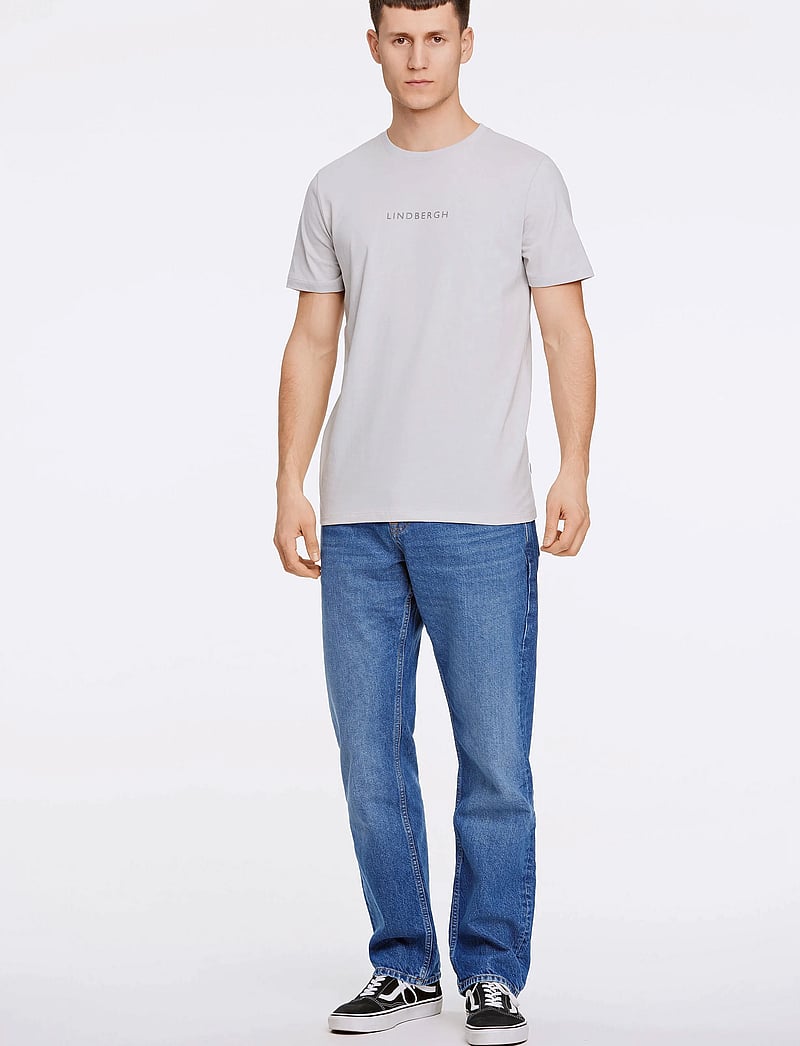 Lindbergh - Lindbergh print tee S/S - lühikeste varrukatega t-särgid - soft grey - 4