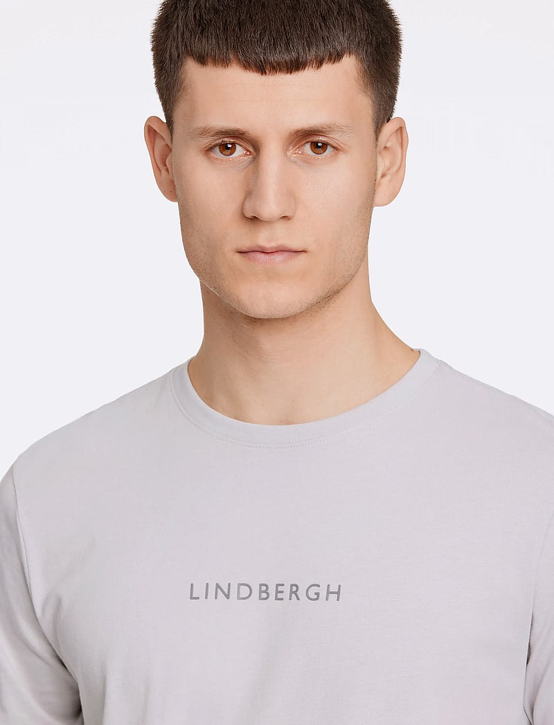Lindbergh - Lindbergh print tee S/S - lühikeste varrukatega t-särgid - soft grey - 5