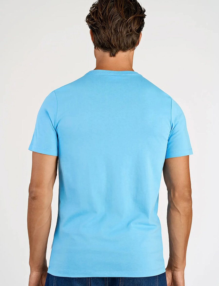 Lindbergh - Lindbergh print tee S/S - lühikeste varrukatega t-särgid - surf blue - 4