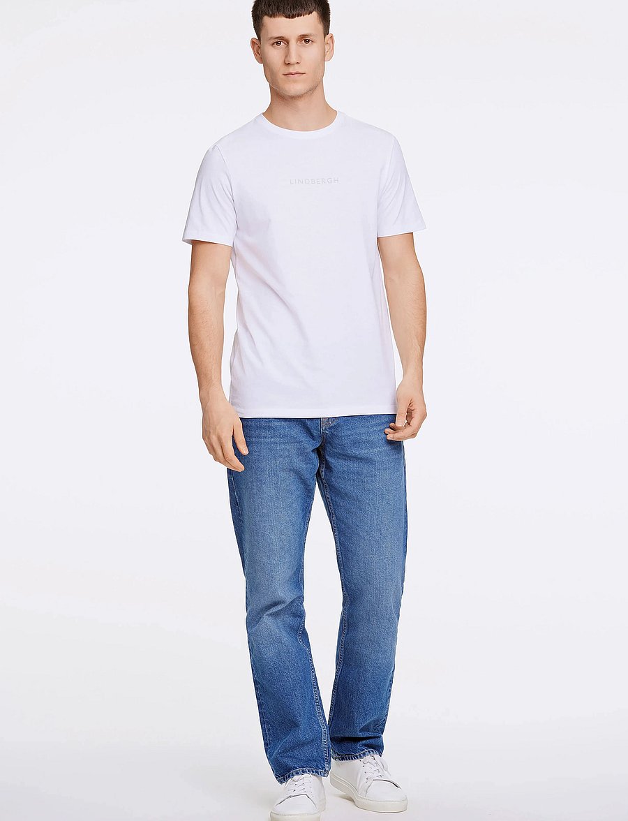 Lindbergh - Lindbergh print tee S/S - lühikeste varrukatega t-särgid - white 424 - 4