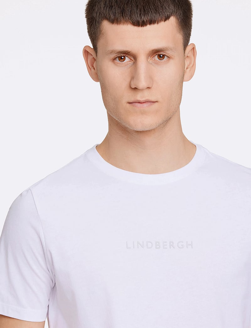 Lindbergh - Lindbergh print tee S/S - kortärmade t-shirts - white 424 - 5